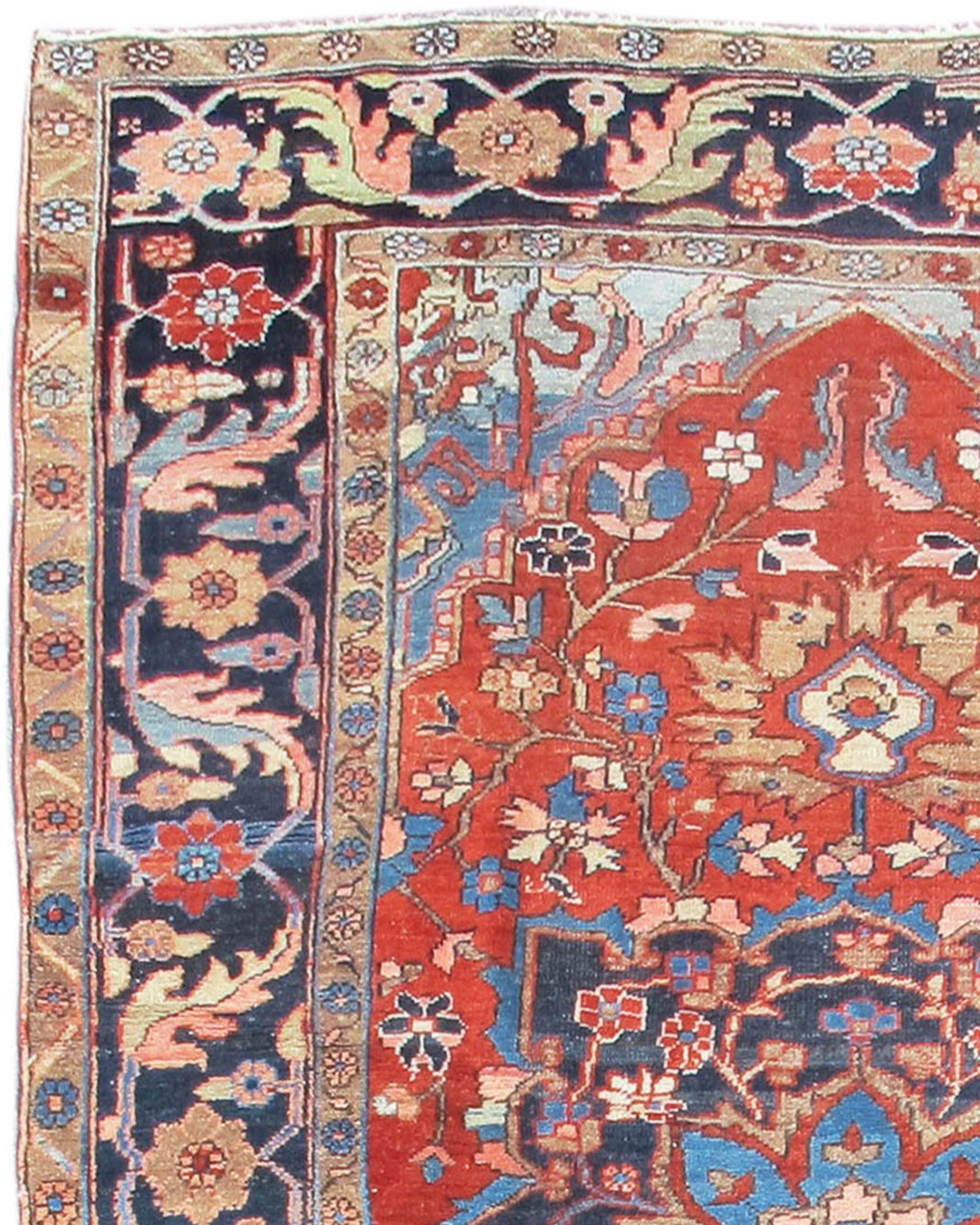 Hand-Knotted Antique Persian Gorevan Carpet, c. 1900