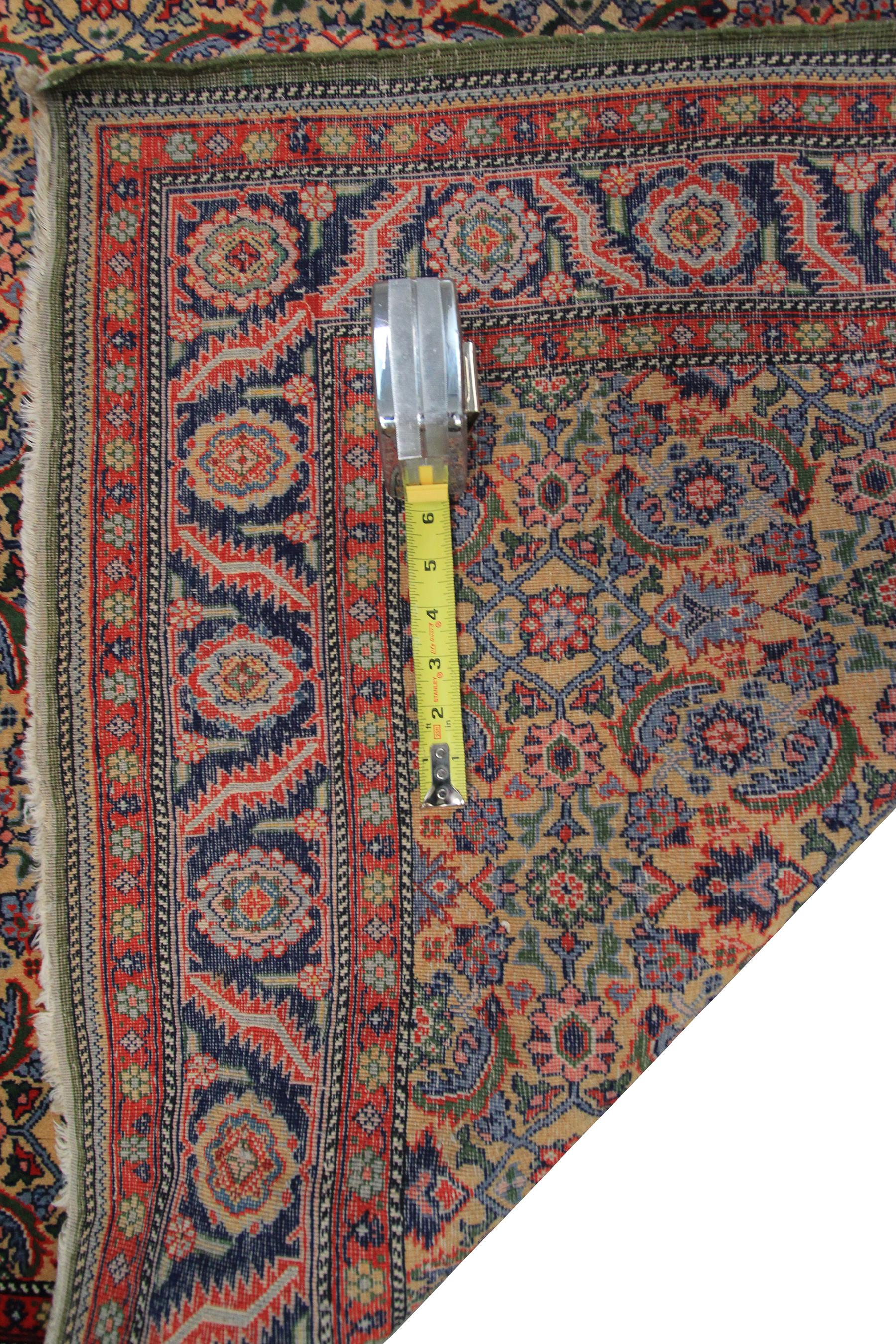 Tapis persan ancien Haji Jalili Tapis persan ancien de Tabriz géométrique sur toute sa surface 4x6 1