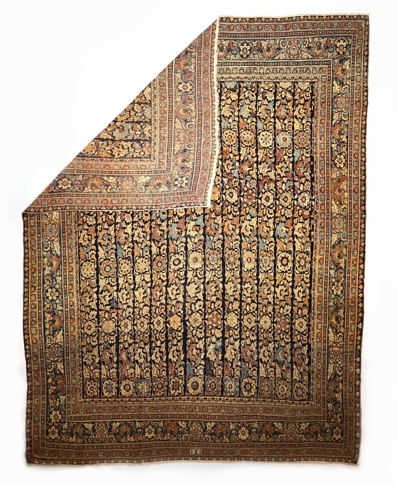Antiker persischer Haji Jalili Tabriz Teppich 10'6