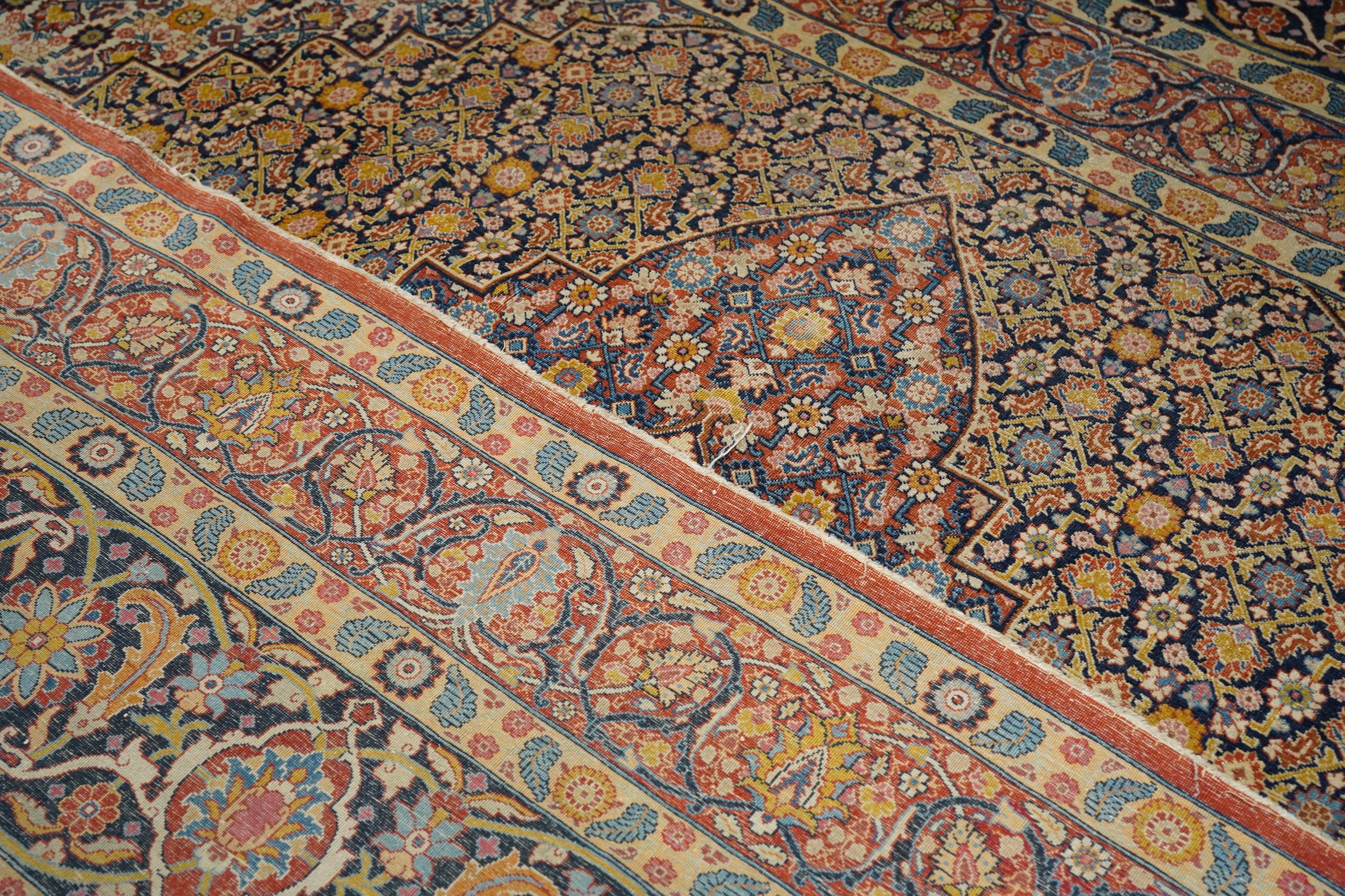 Antiker persischer Haji Jalili Tabriz Teppich 13'6 x 18'7 im Angebot 4