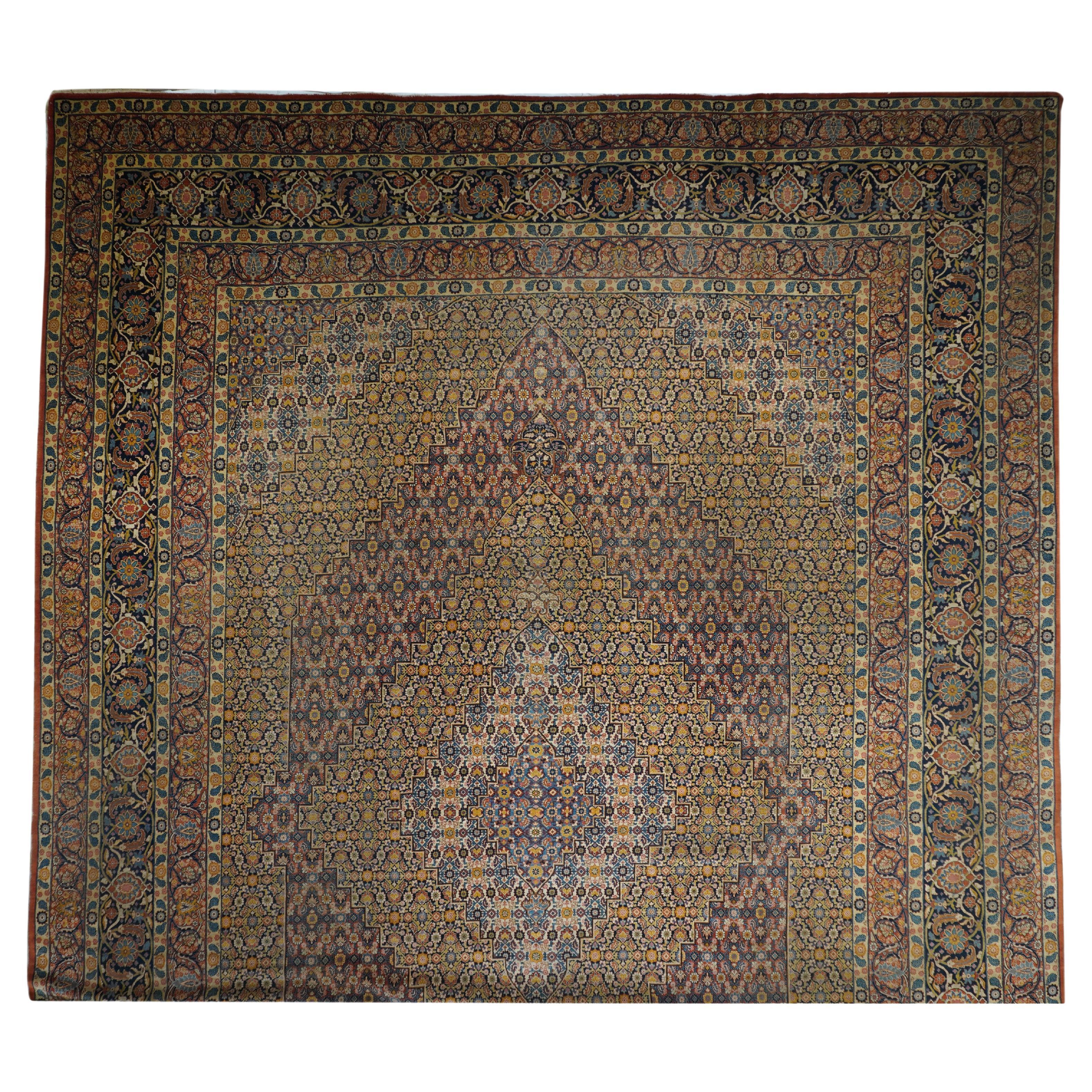 Antique Persian Haji Jalili Tabriz Rug 13’6” x 18’7”