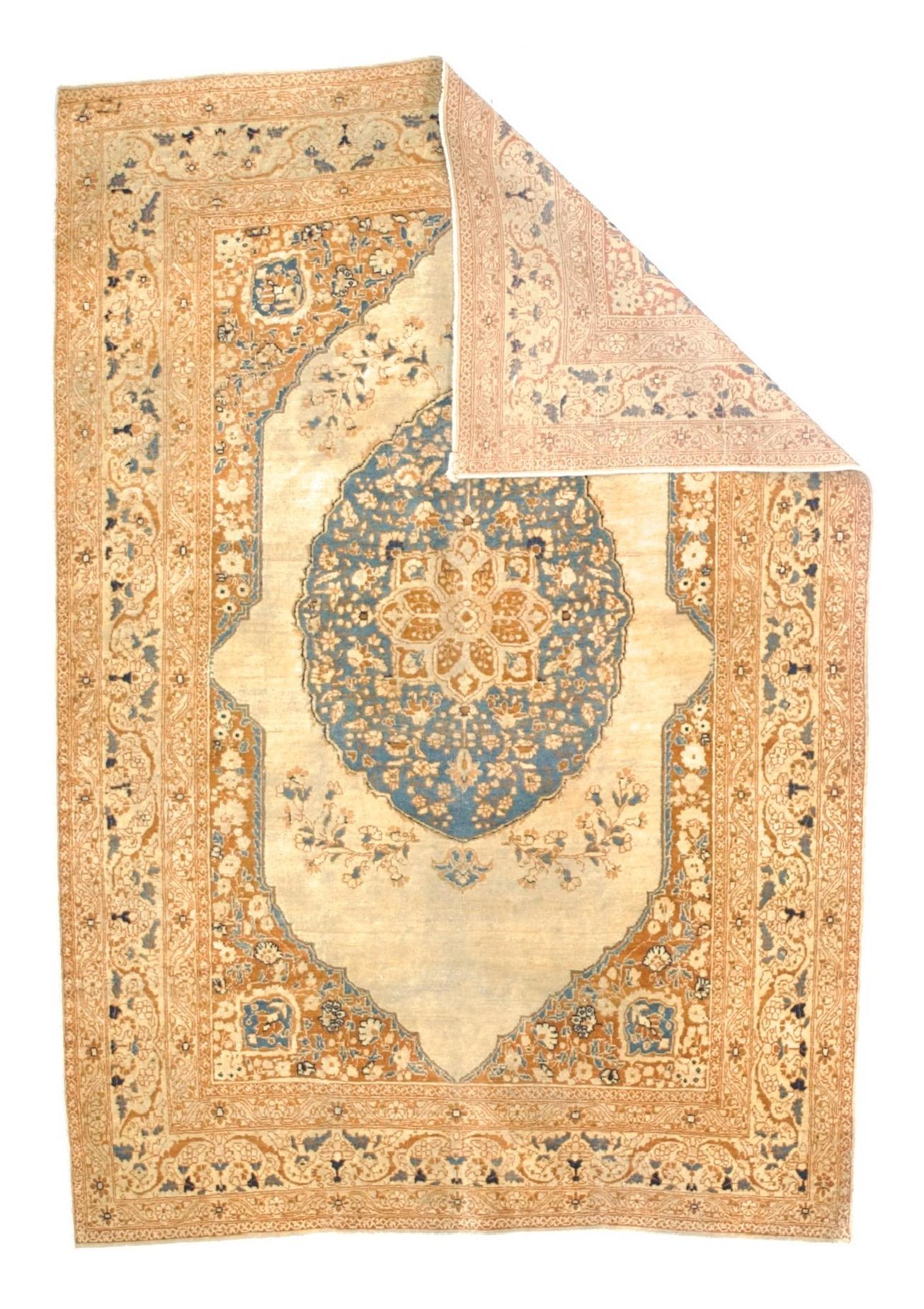 Antiker persischer Haji Jalili Tabriz-Teppich 3'10