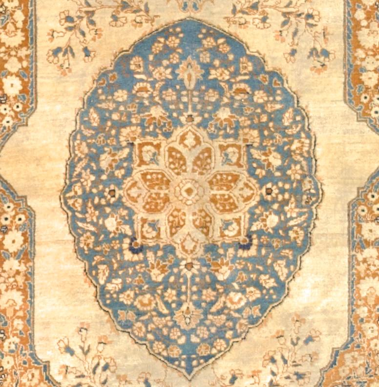 Antike persische Haji Jalili Tabriz Teppich 3'10