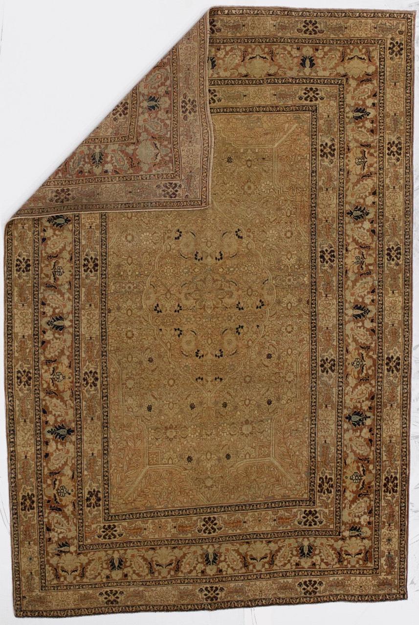 Antiker persischer Haji Jalili Tabriz Teppich 4'5