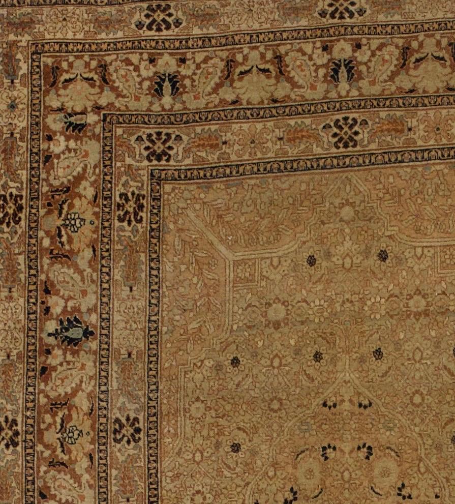 Antike persische Haji Jalili Tabriz Teppich 4'5