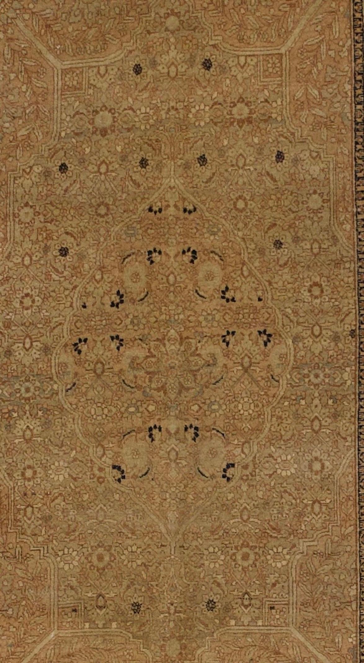 Antike persische Haji Jalili Tabriz Teppich 4'5