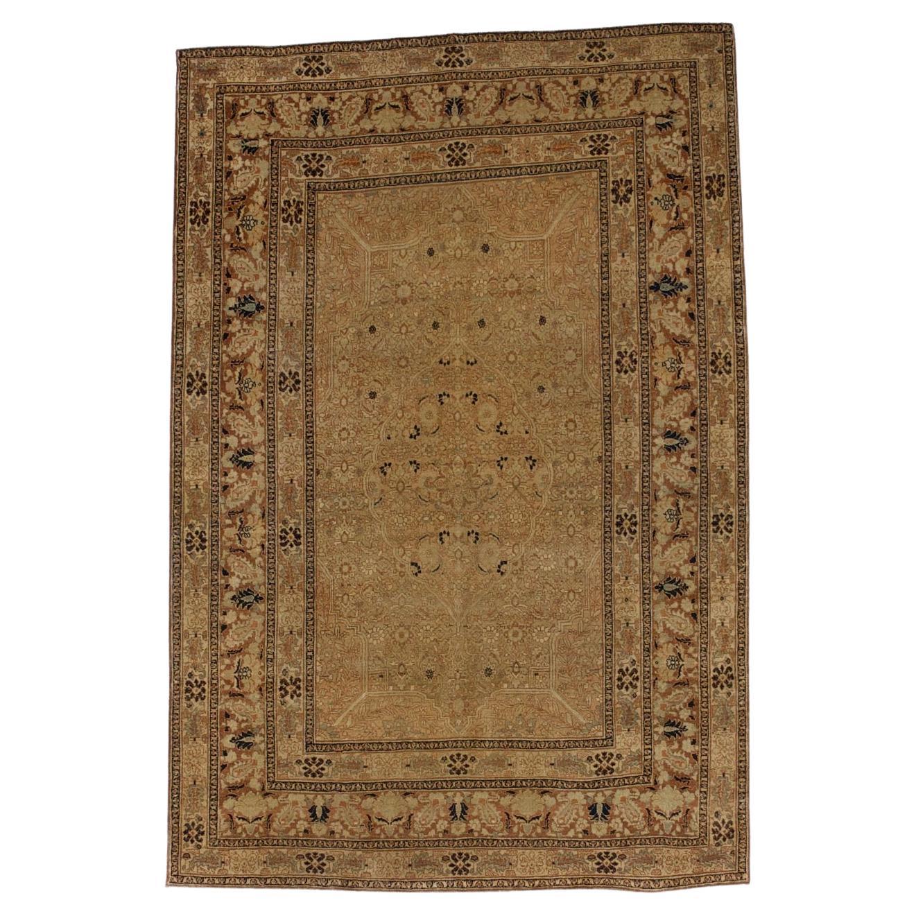 Antique Persian Haji Jalili Tabriz Rug 4'5" x 6’6"
