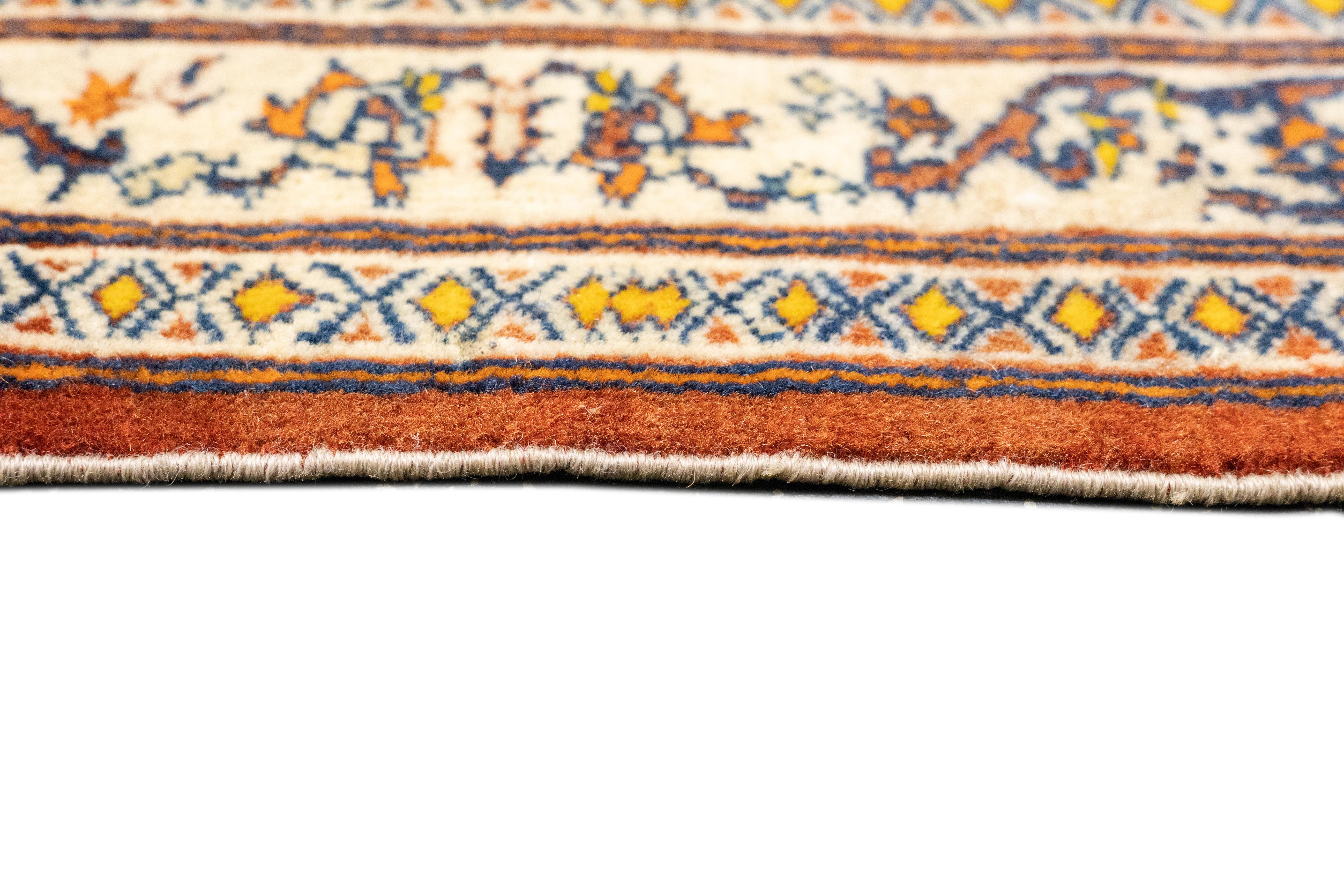 Antiker persischer Haji Jalili Täbris-Teppich 4'8'' x 6'0