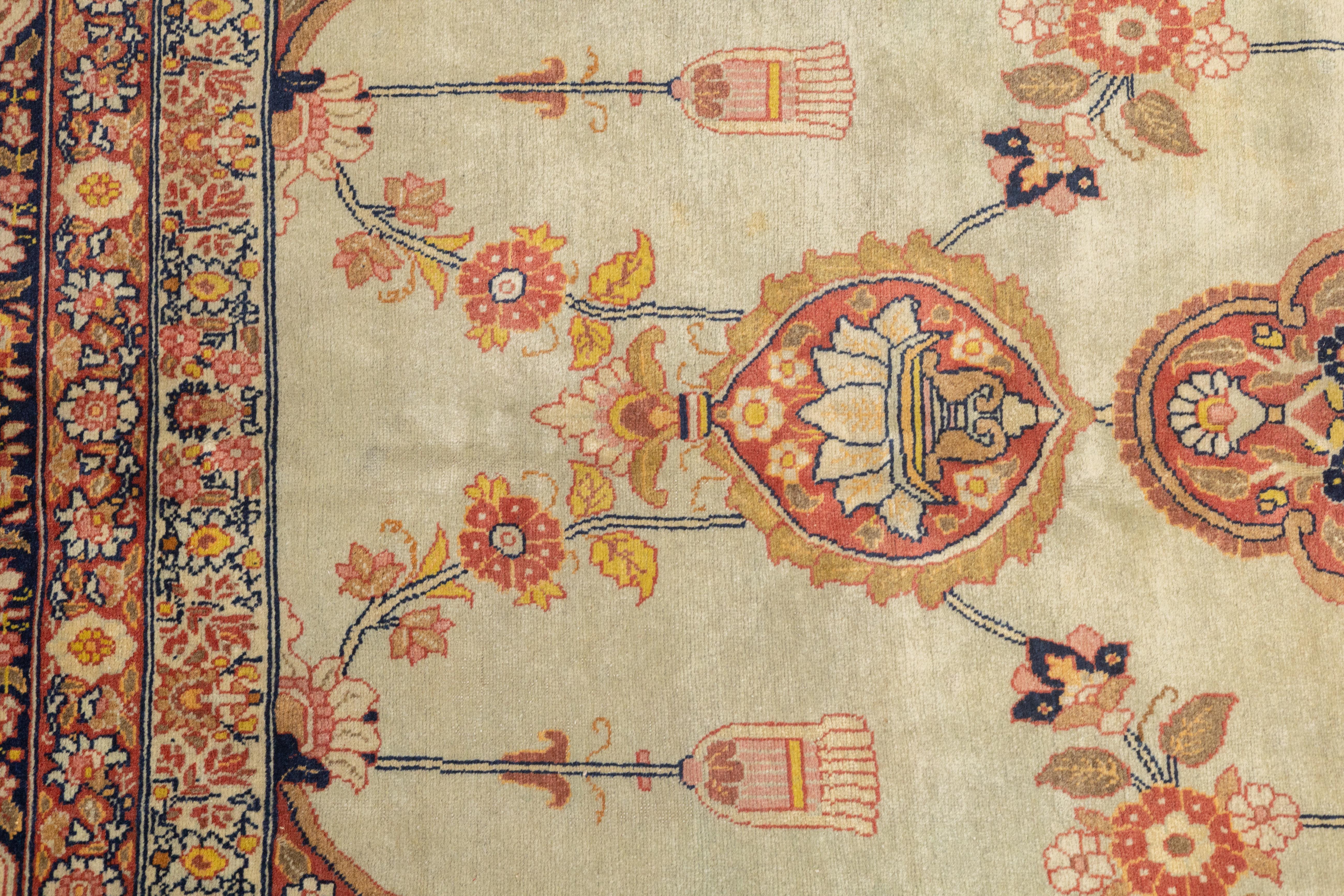 Tappeto antico persiano Haji Jalili Tabriz 9'1'' x 12'9'' in vendita 1