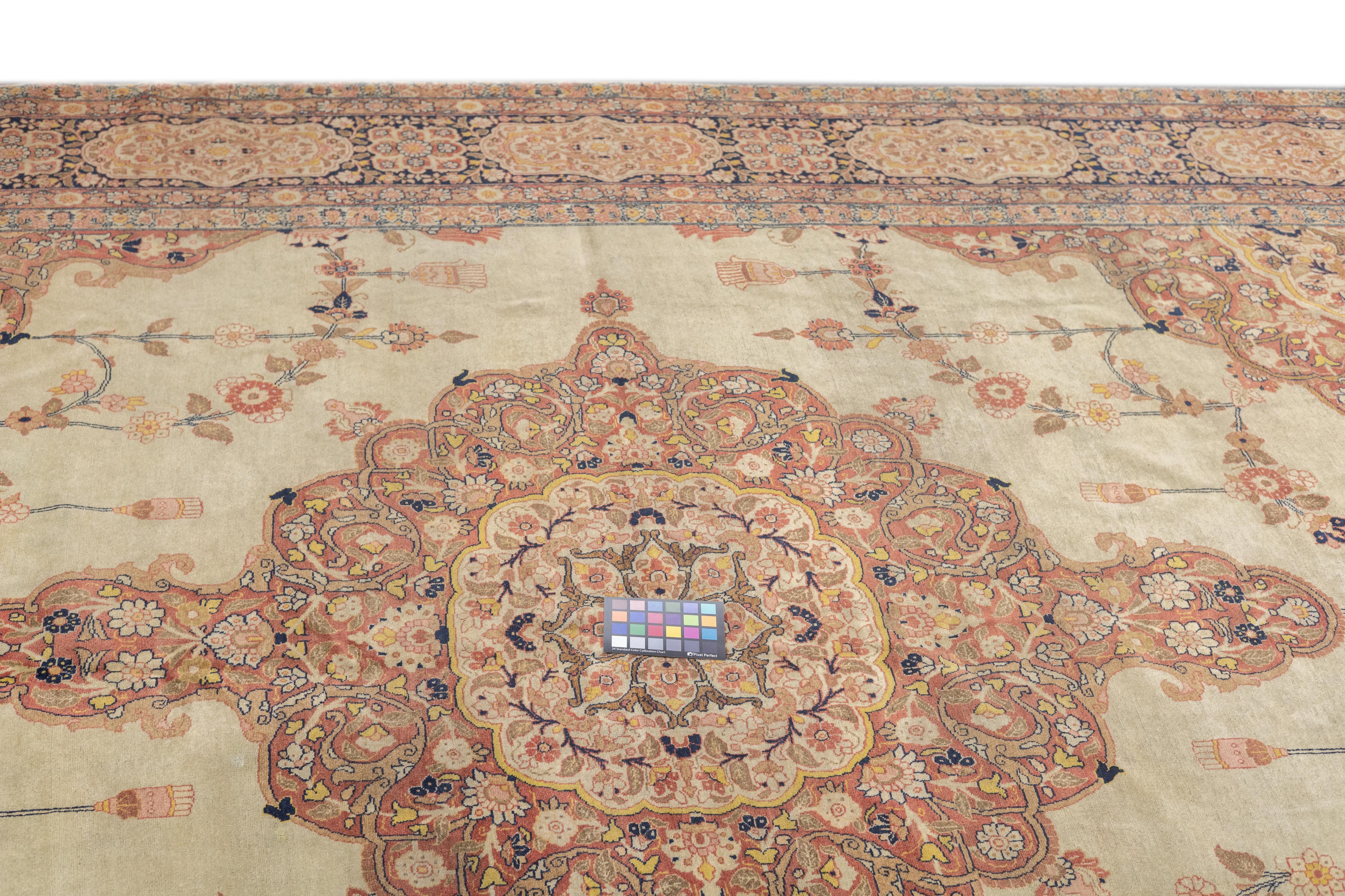 Tappeto antico persiano Haji Jalili Tabriz 9'1'' x 12'9'' in vendita 2