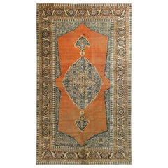 Antique Persian Haji-Jalili Tabriz Rug Carpet, circa 1890