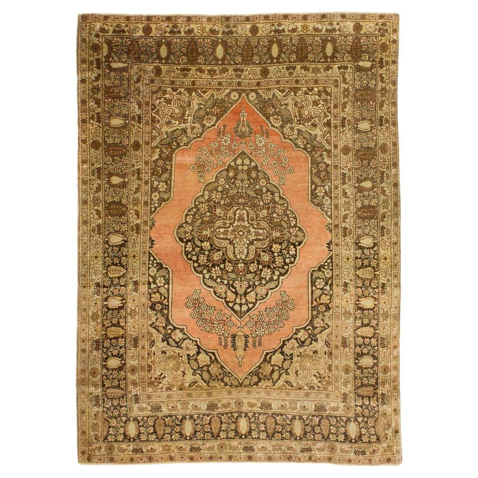 Antique Persian Yazd Area Rug with Luxe Victorian Style For Sale at ...