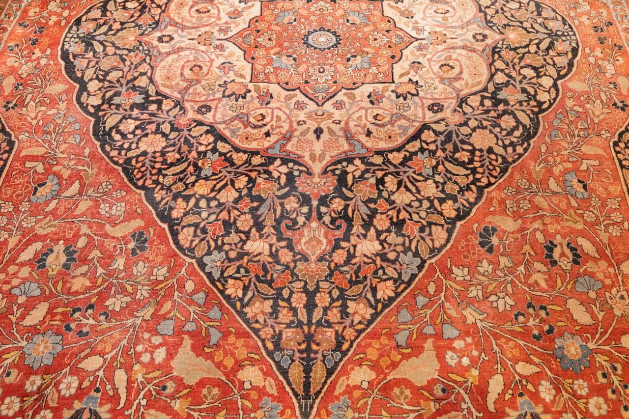 Antique Persian Hajijalili Tabriz Rug 11’0