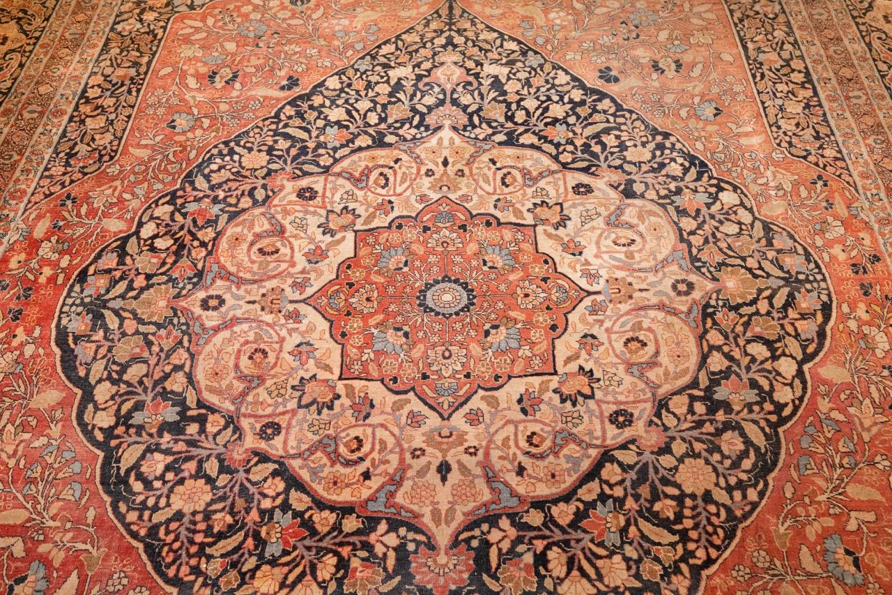 Antique Persian Hajijalili Tabriz Rug 11’0