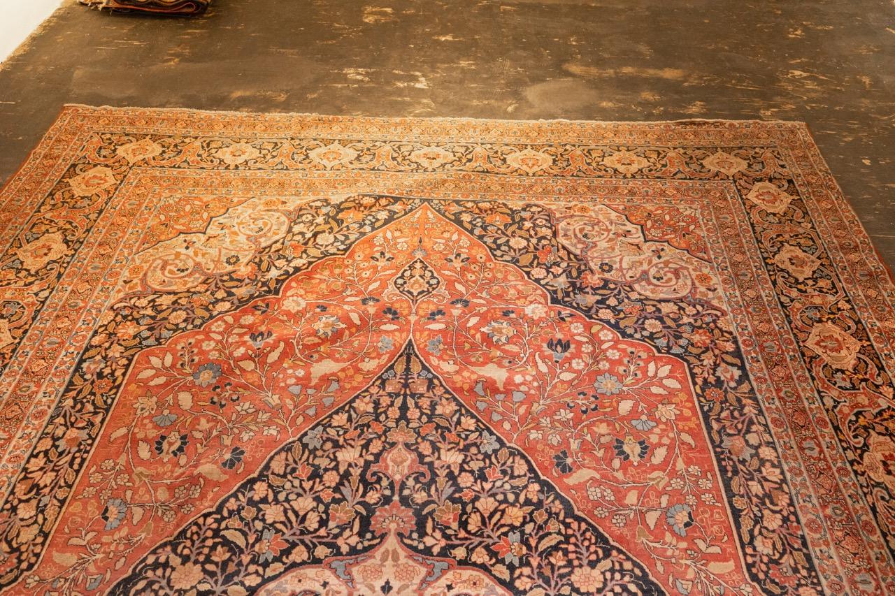 Antique Persian Hajijalili Tabriz Rug 11’0