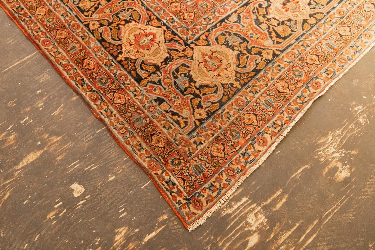 Antique Persian Hajijalili Tabriz Rug 11’0