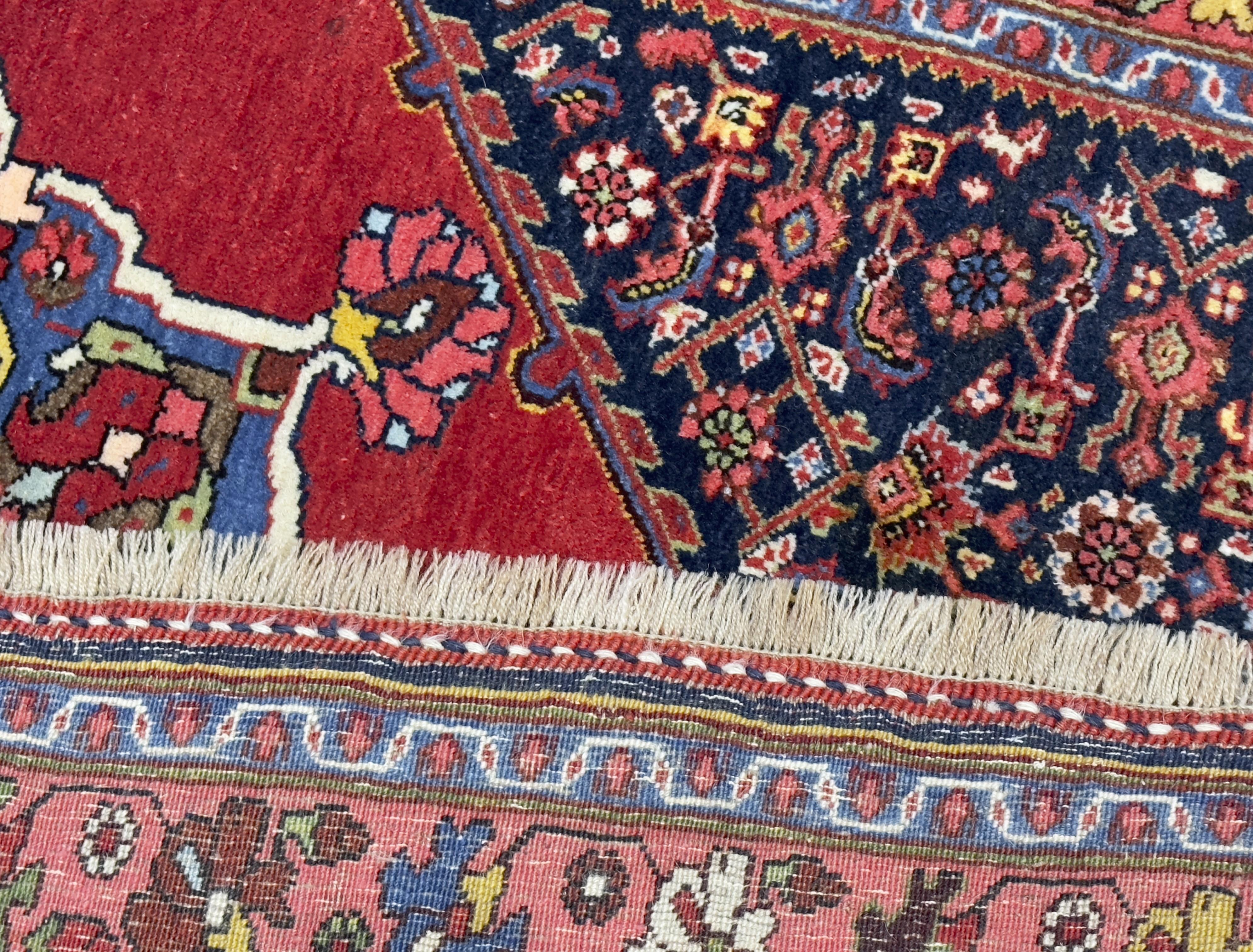Antiker persischer Halva-Bidjar-Teppich 3'7