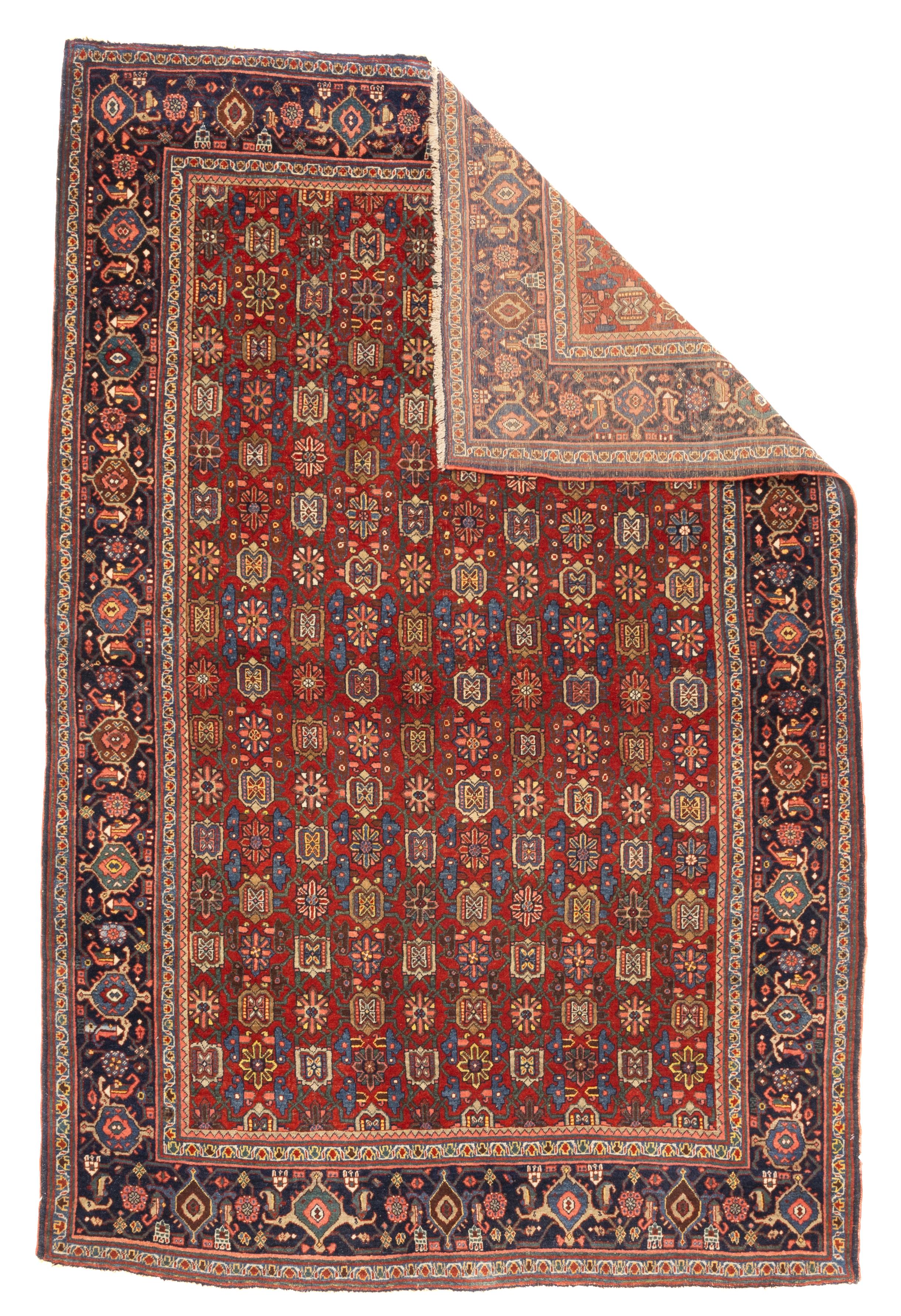 Antique Persian Halvai Bidjar Rug 4’10