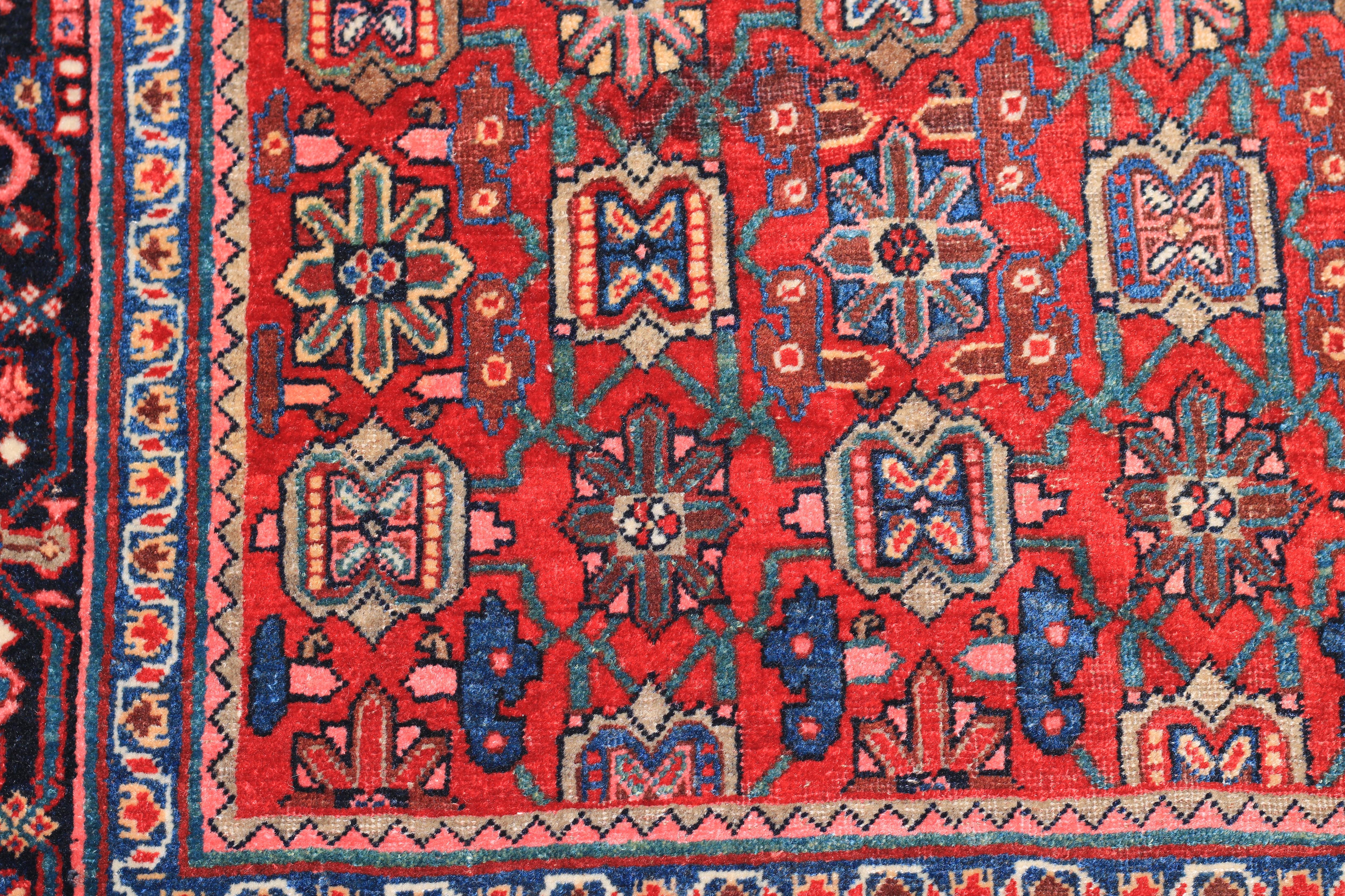 Antique Persian Halvai Bidjar Rug 4’10