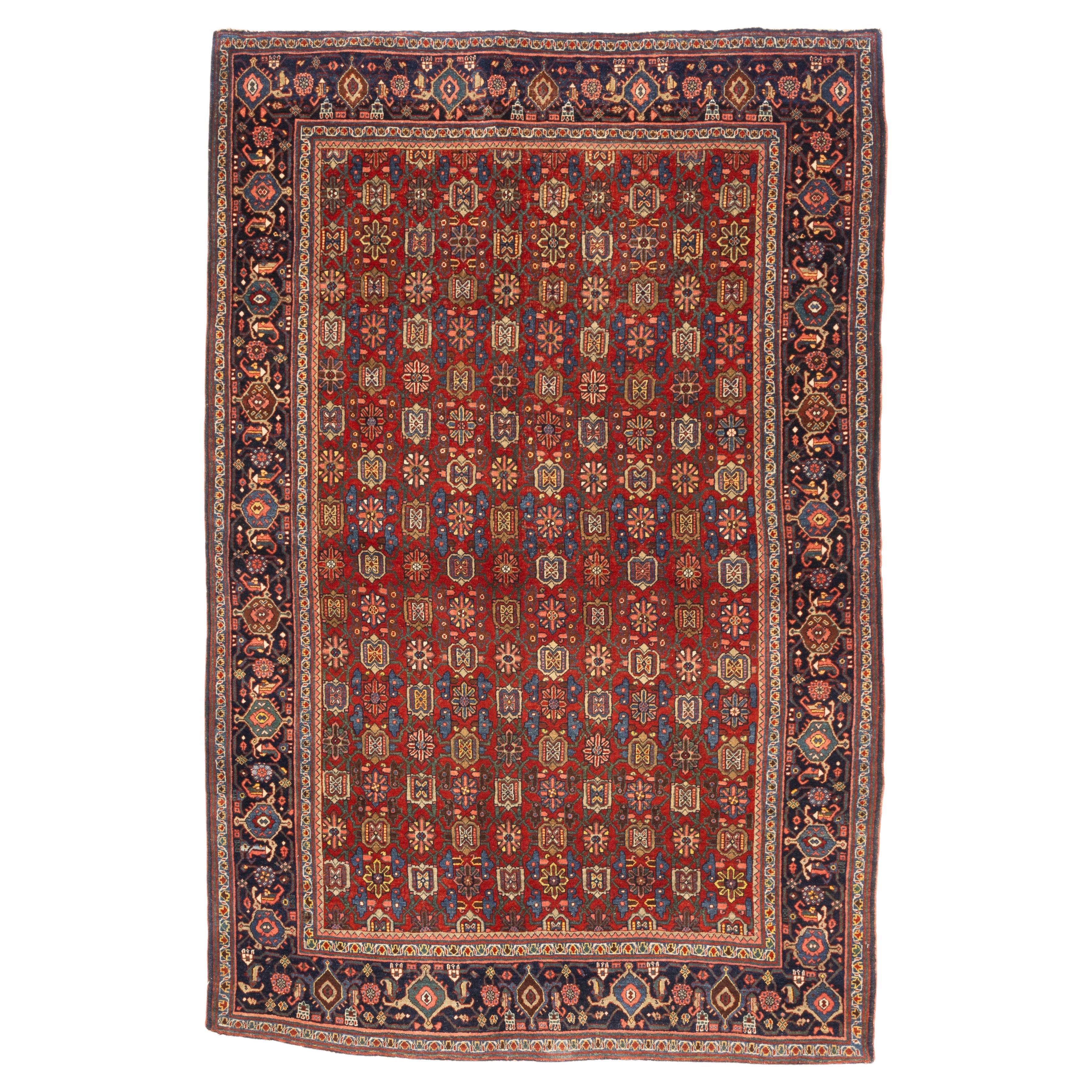 Antique Persian Halvai Bidjar Rug 4’10" x 7’3" For Sale