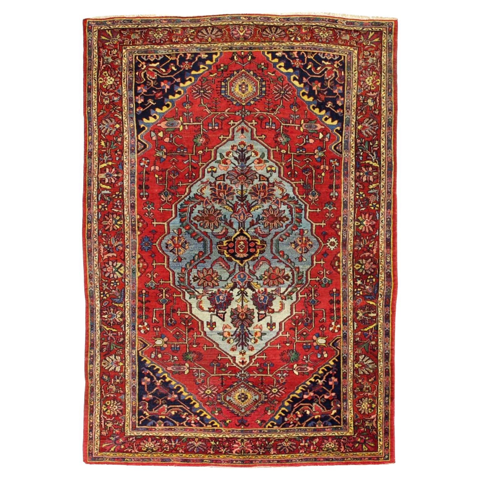 Alfombra Persa Antigua Halvai Bidjar 4'9" x 7'1