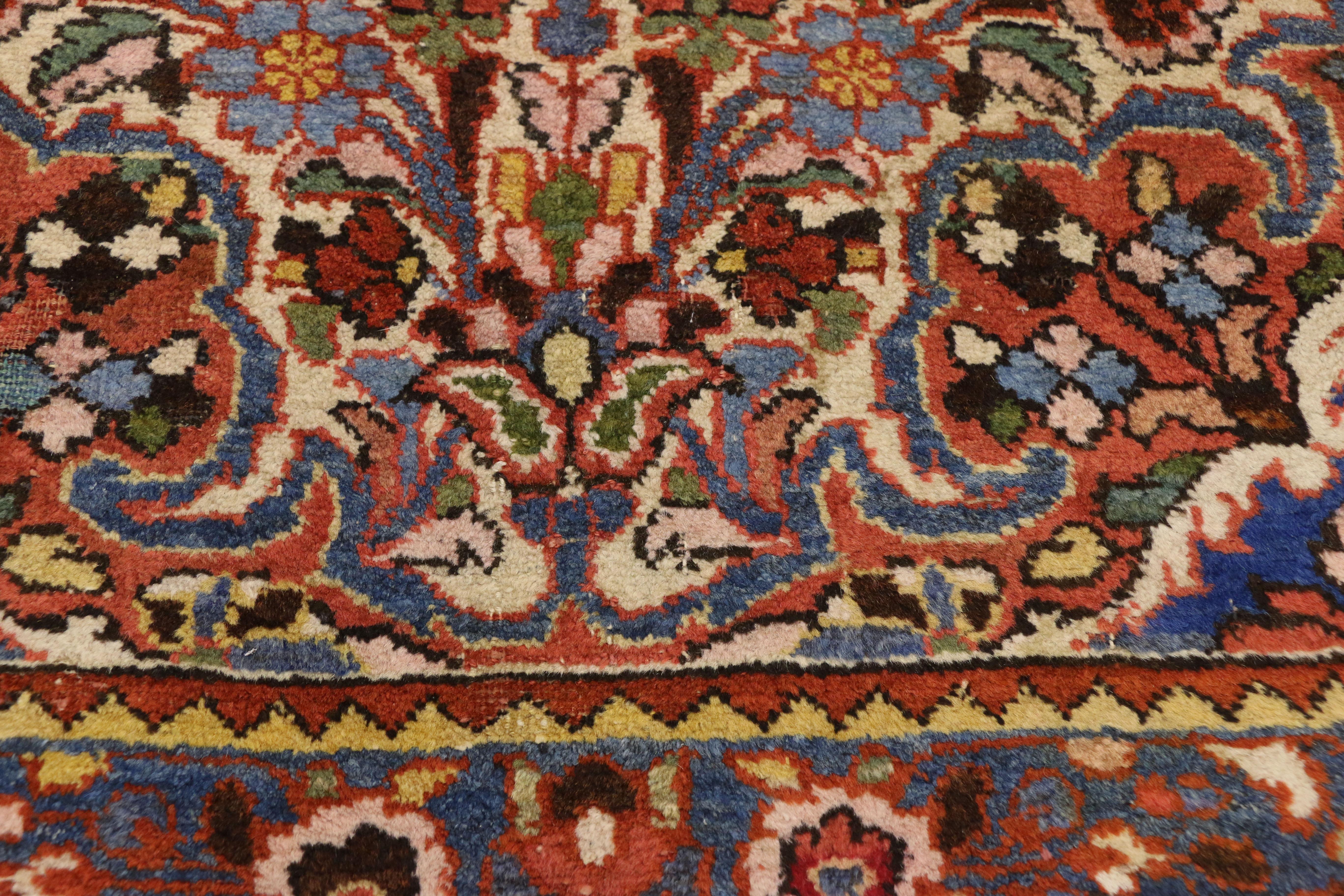 Antiker persischer Hamadan-Akzent-Teppich im traditionellen Stil (Persisch) im Angebot