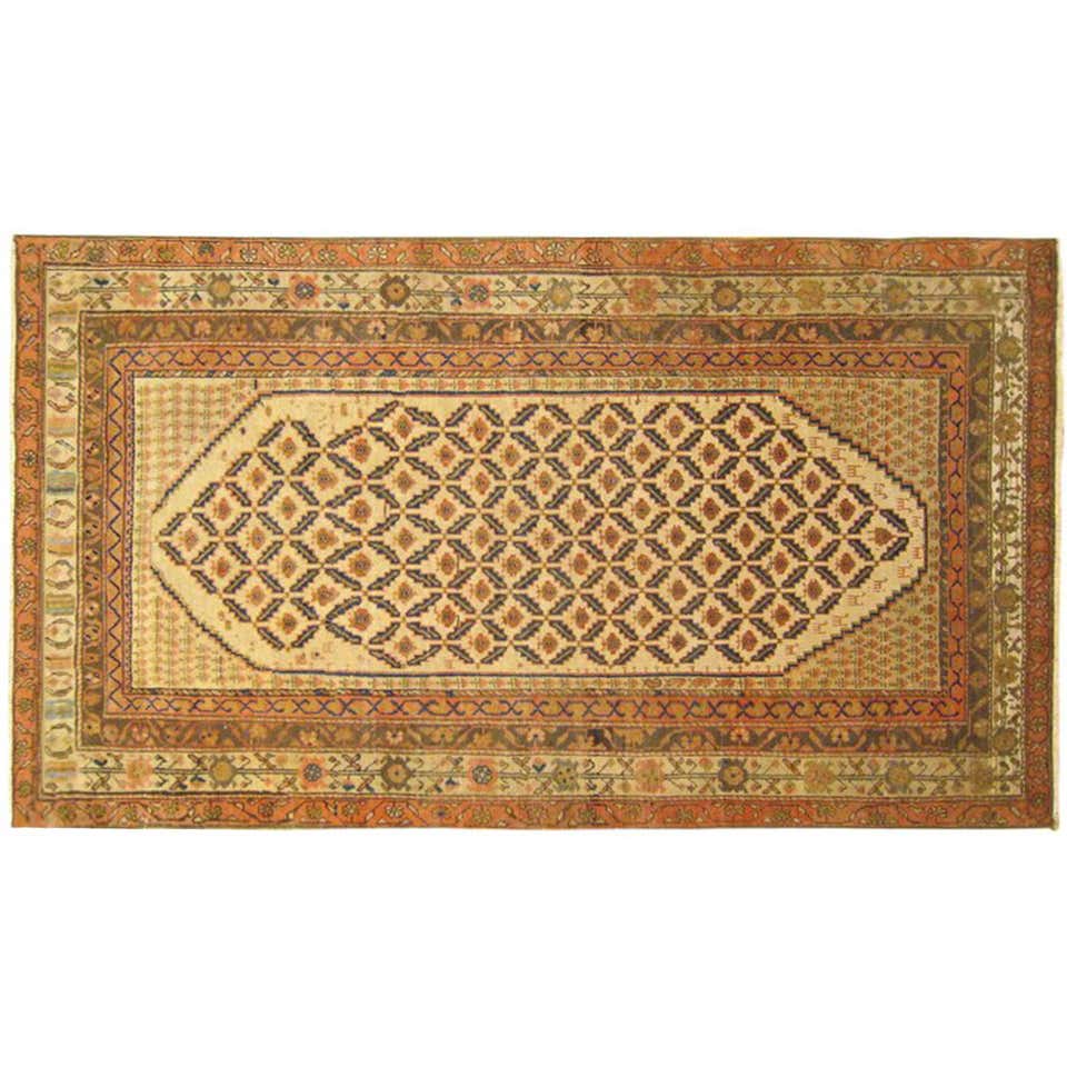 Antique Persian Camel Hair Serab Oriental Rug, in Small Runner Size ...