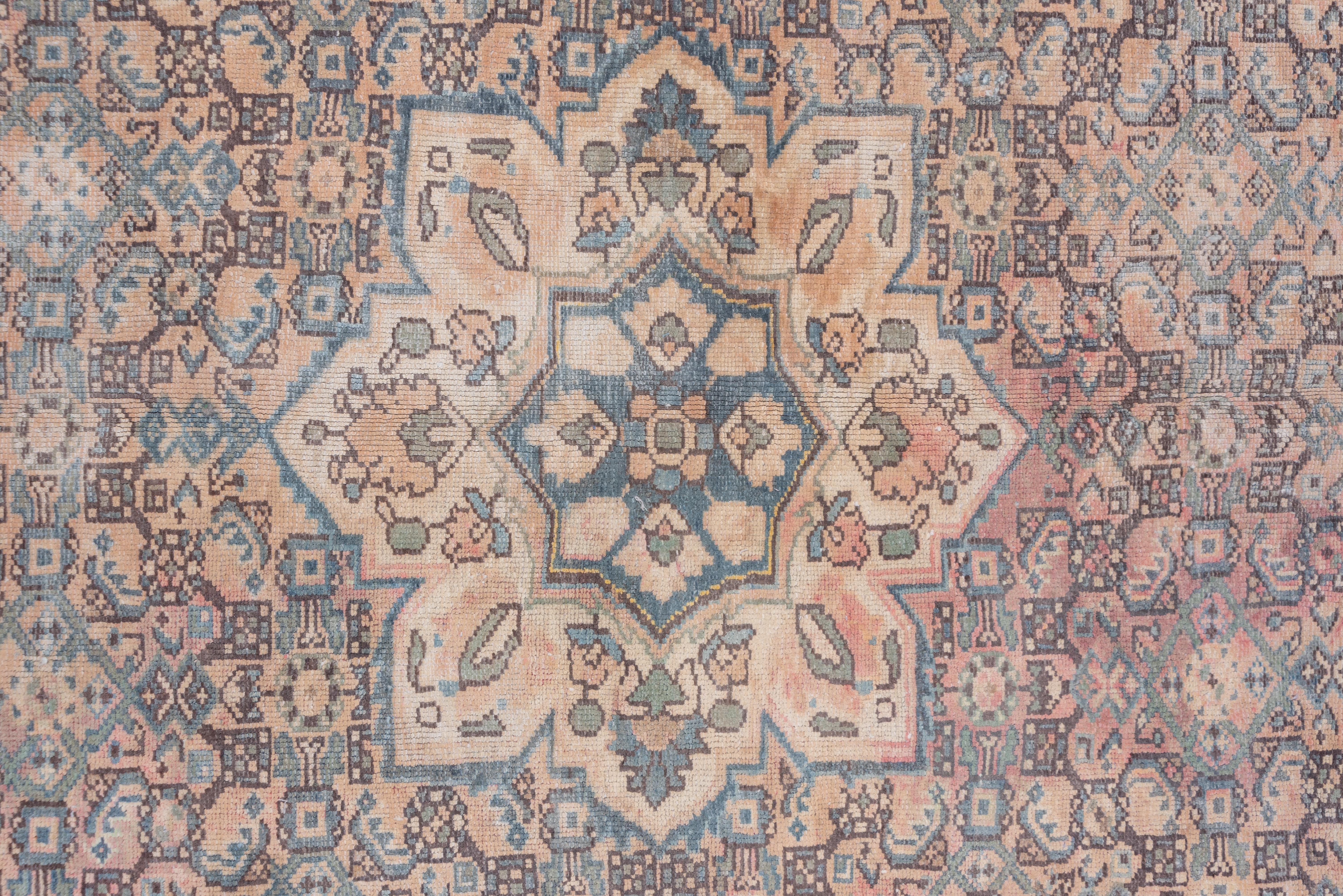 Wool Antique Persian Hamadan Carpet, Soft Colors, circa 1920s