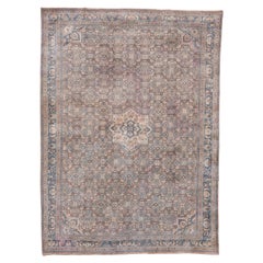 Antique Persian Hamadan Carpet, Soft Colors, circa 1920s