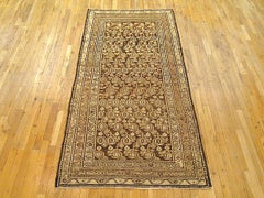 Antique Persian Hamadan Oriental Rug, in Runner Size, w/ Geometric Design
