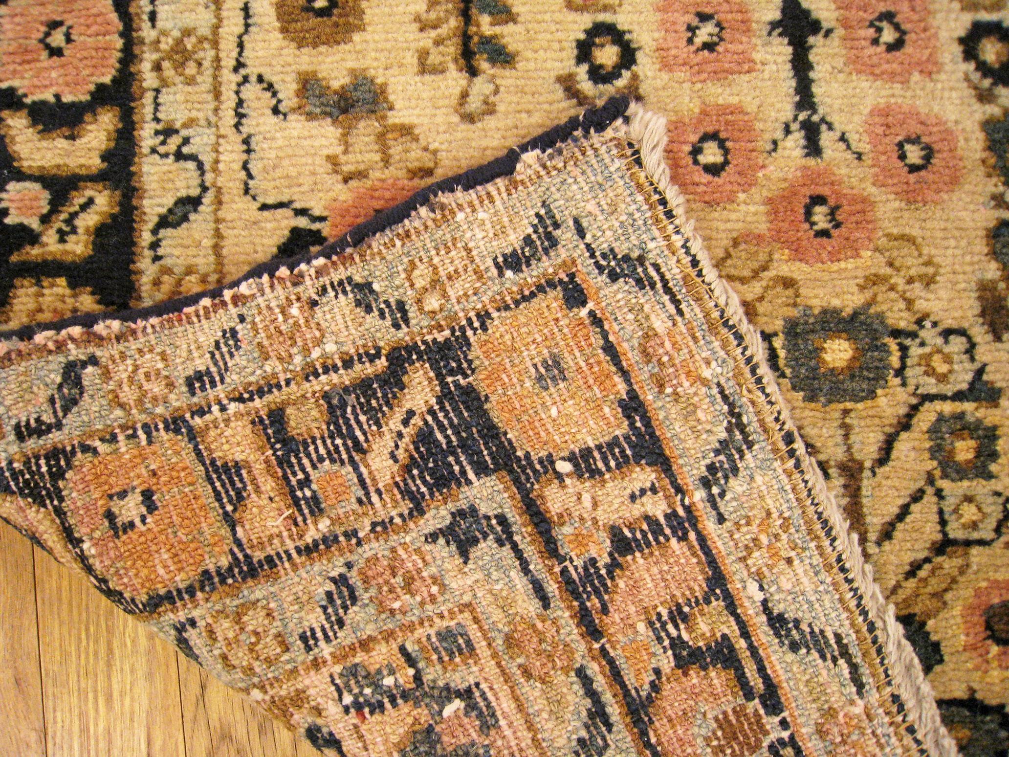 Antique Persian Hamadan Oriental Rug, in Runner size, with Soft Colors & Foliate For Sale 3