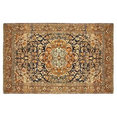 Antiker persischer Hamadan- orientalischer Teppich, in kleiner Größe, mit Mittelmedaillon