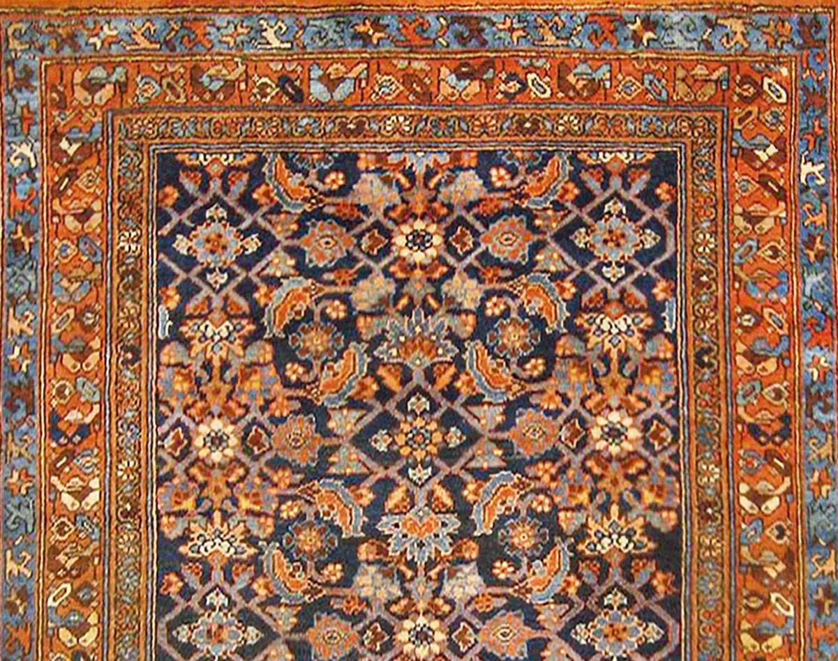 Perse Tapis persan ancien de Hamadan Oriental, de petite taille, avec motif Herati en vente