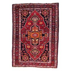Antique Persian Hamadan Rug, 1920s, Hand-Knotted Wool, 3.5
 x 4.8
 - 1C1207