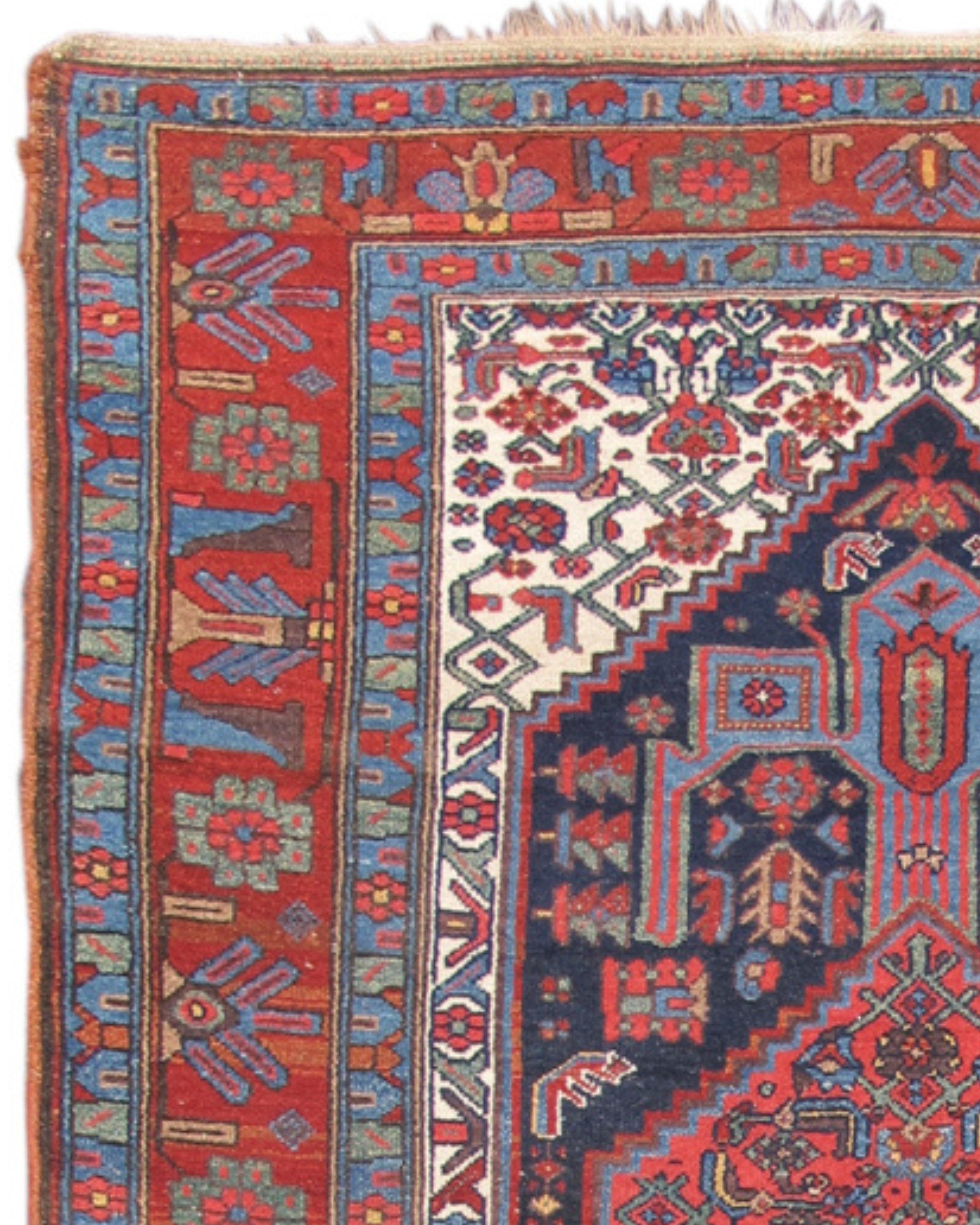 Hand-Knotted Antique Persian Hamadan Rug, c. 1900 For Sale