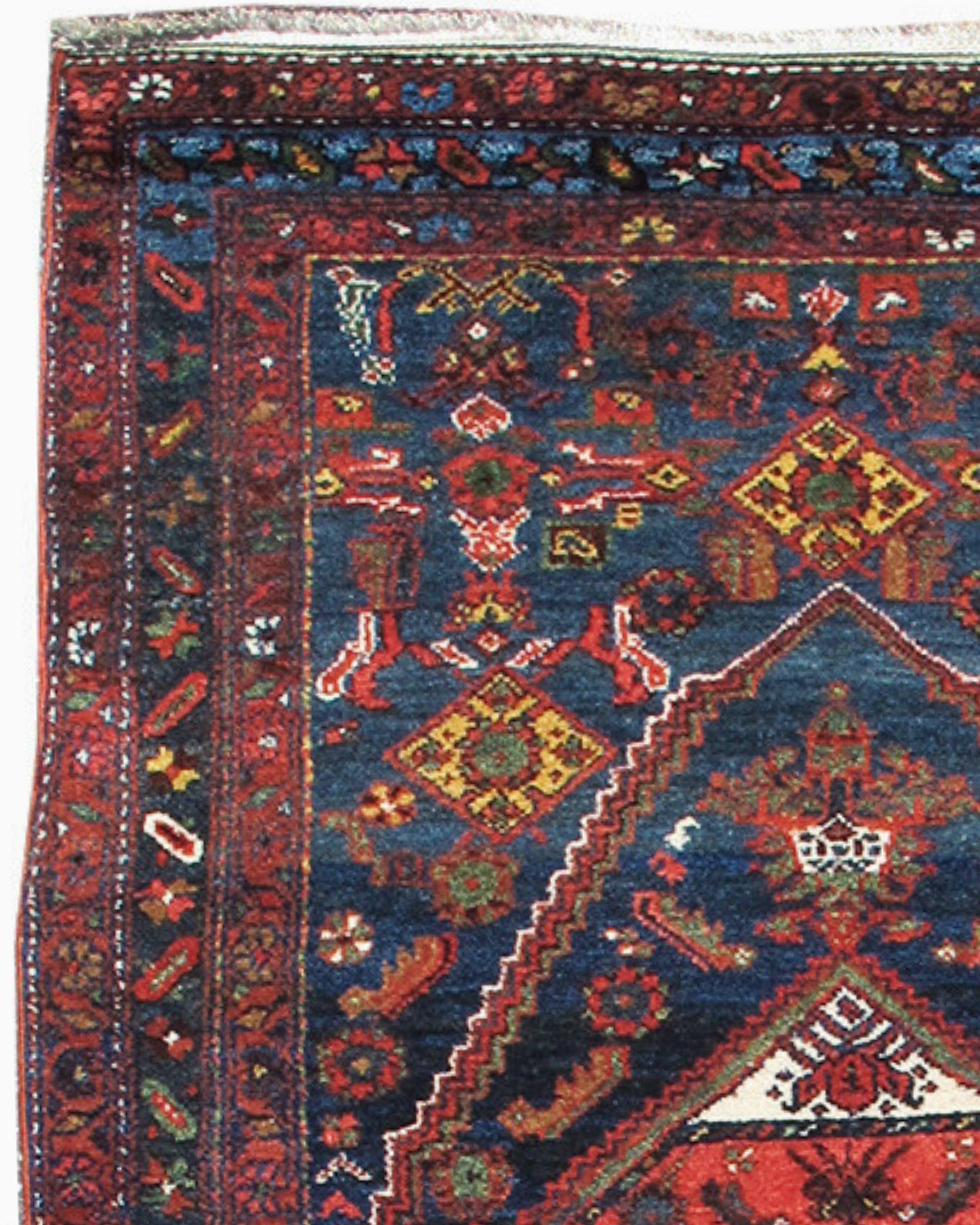 Wool Antique Persian Hamadan Rug, Early 20th Century For Sale