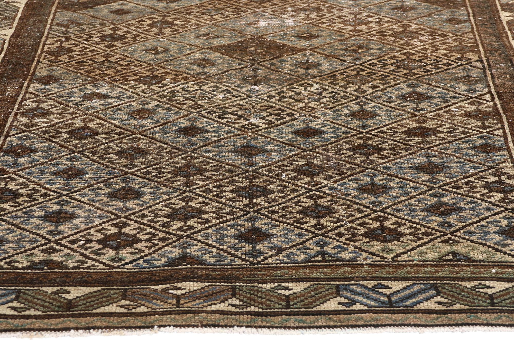 Hand-Knotted Antique Persian Hamadan Rug For Sale