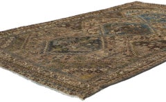 Antique Persian Tribal Hamadan Rug, Dark & Moody Meets Masculine Appeal