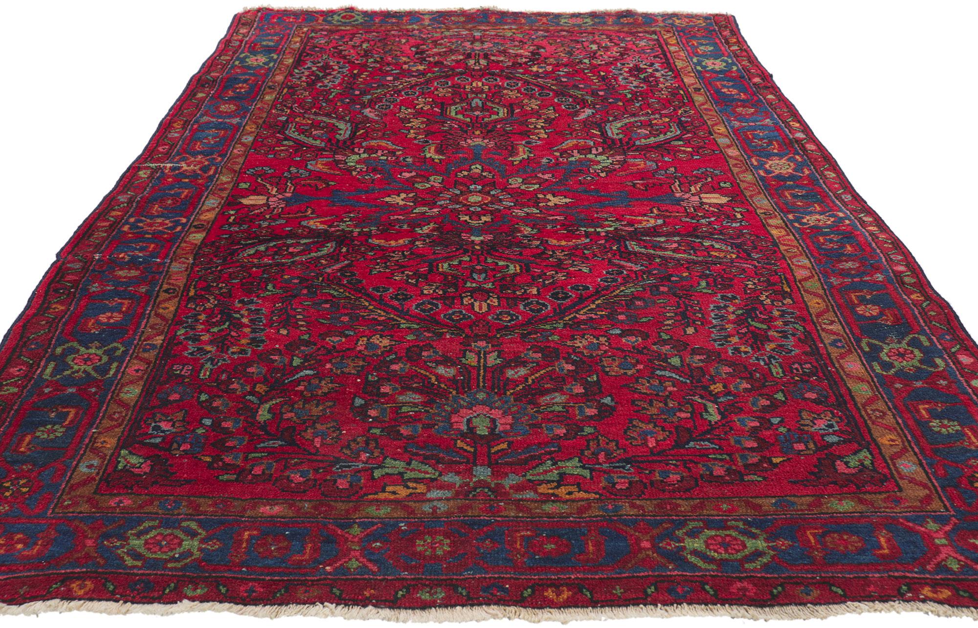 Kashan Antique Persian Hamadan Rug For Sale