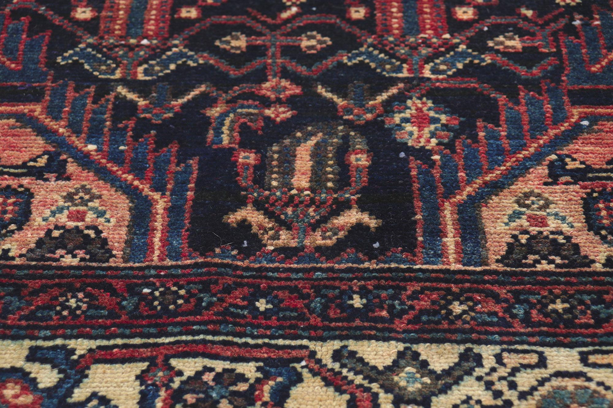 Wool Antique Persian Hamadan Rug with Modern Style For Sale