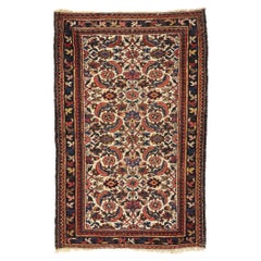 Antiker elfenbeinfarbener persischer Hamadan-Teppich