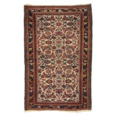 Tapis persan Hamadan ivoire ancien