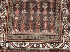 Antique Persian Hamadan Rug in Wool with All-Over Sub-Geometric Tribal Design