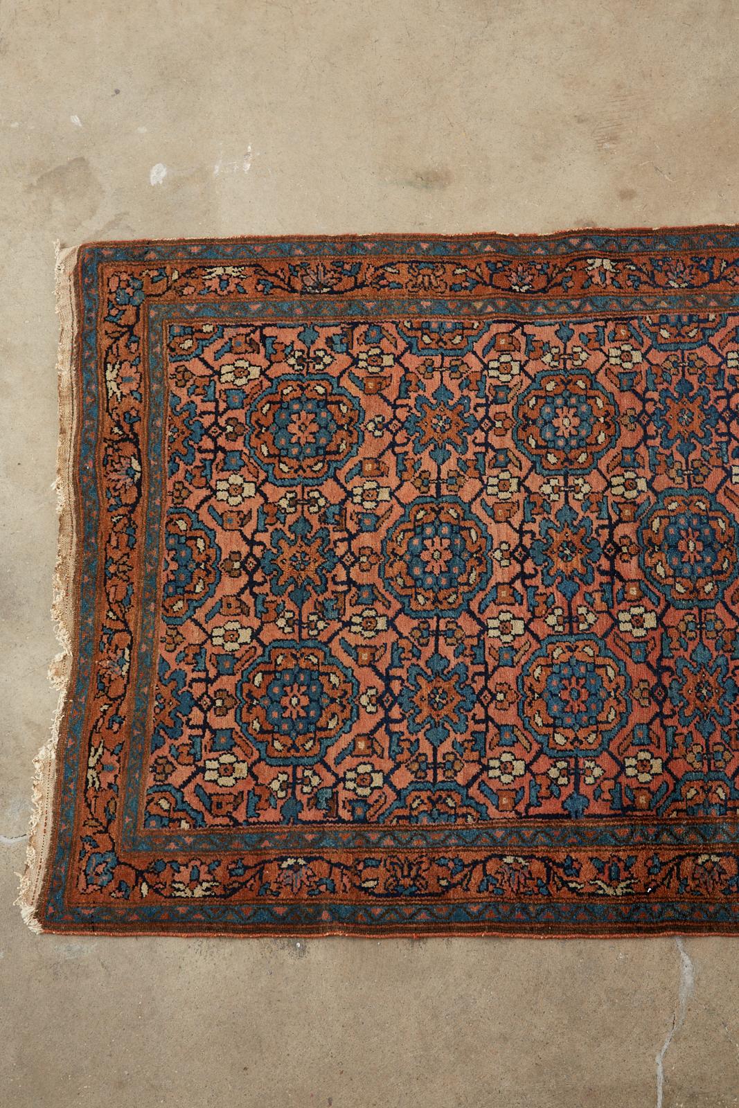 Hand-Woven Antique Persian Hamadan Rug Modern Style For Sale