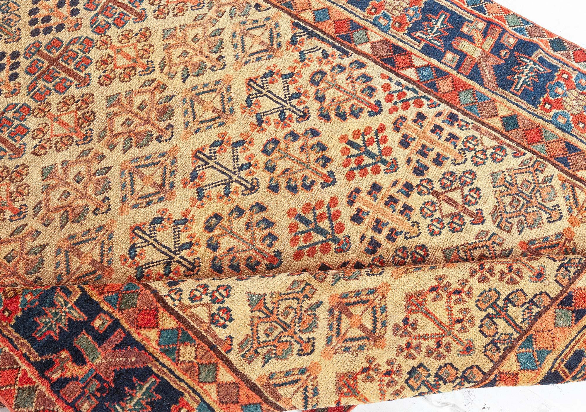 Hand-Knotted Antique Persian Hamadan Rug 'Size Adjusted' For Sale