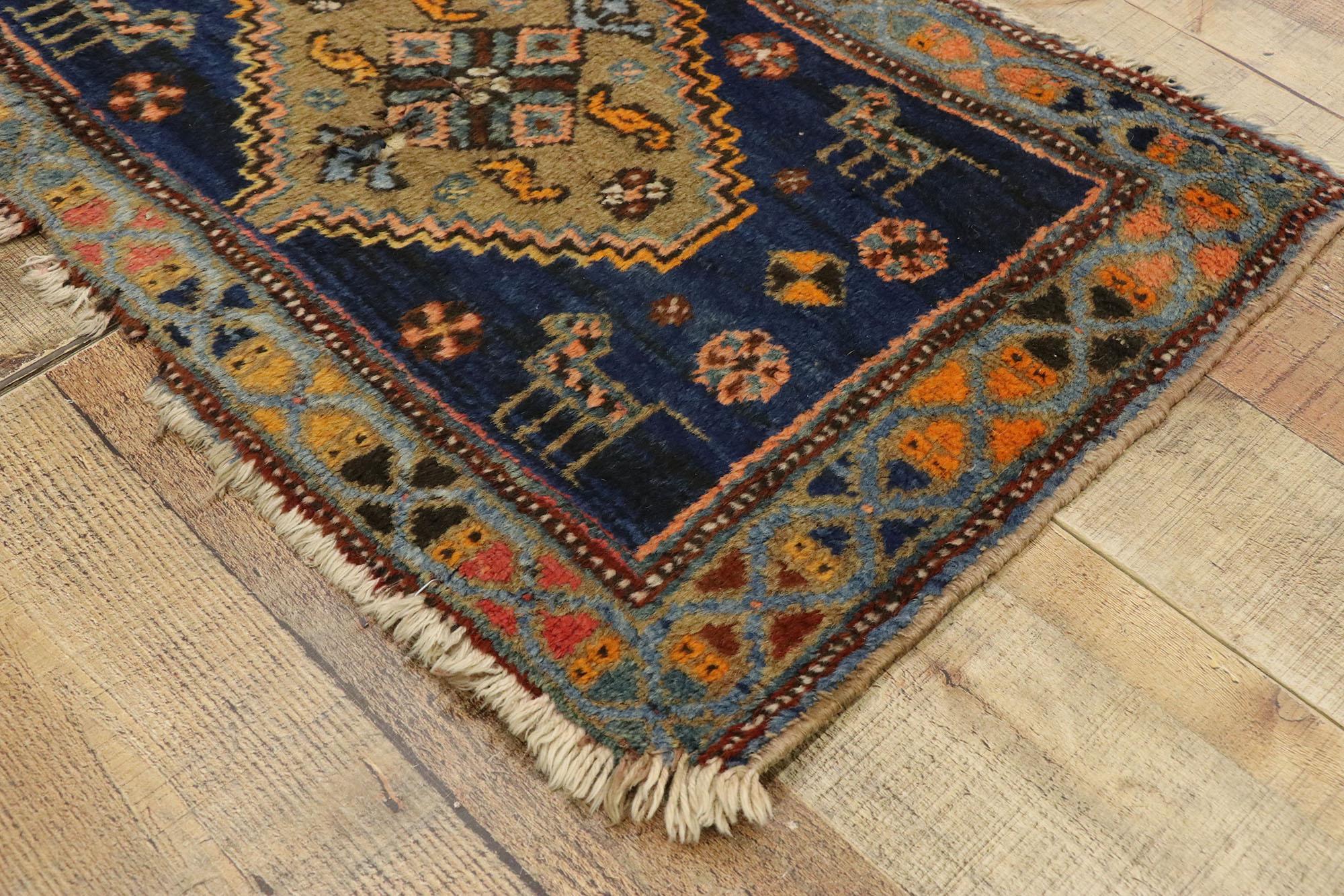 20th Century Antique Persian Hamadan Rug, Timeless Allure Meets Enigmatic Elegance For Sale