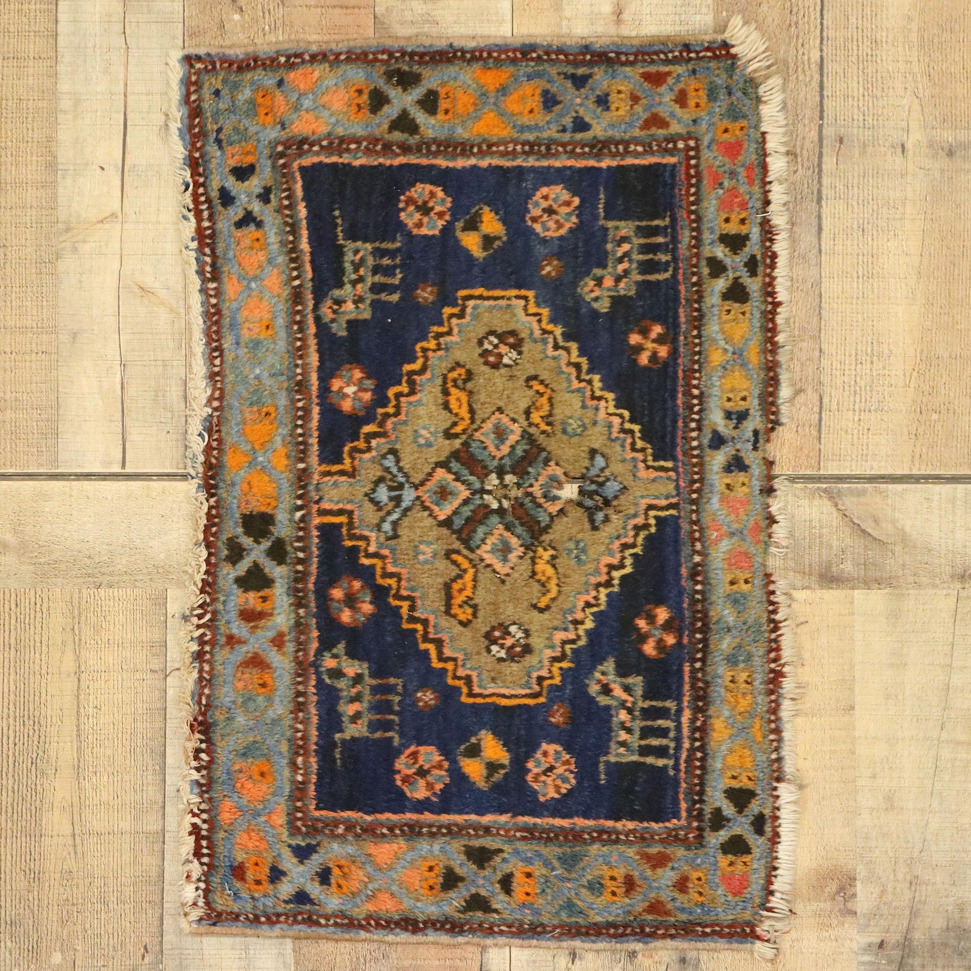 Antique Persian Hamadan Rug, Timeless Allure Meets Enigmatic Elegance For Sale 1