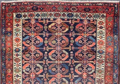 Antique Persian Hamadan Rug with All-Over Geometric Design in Multicolor