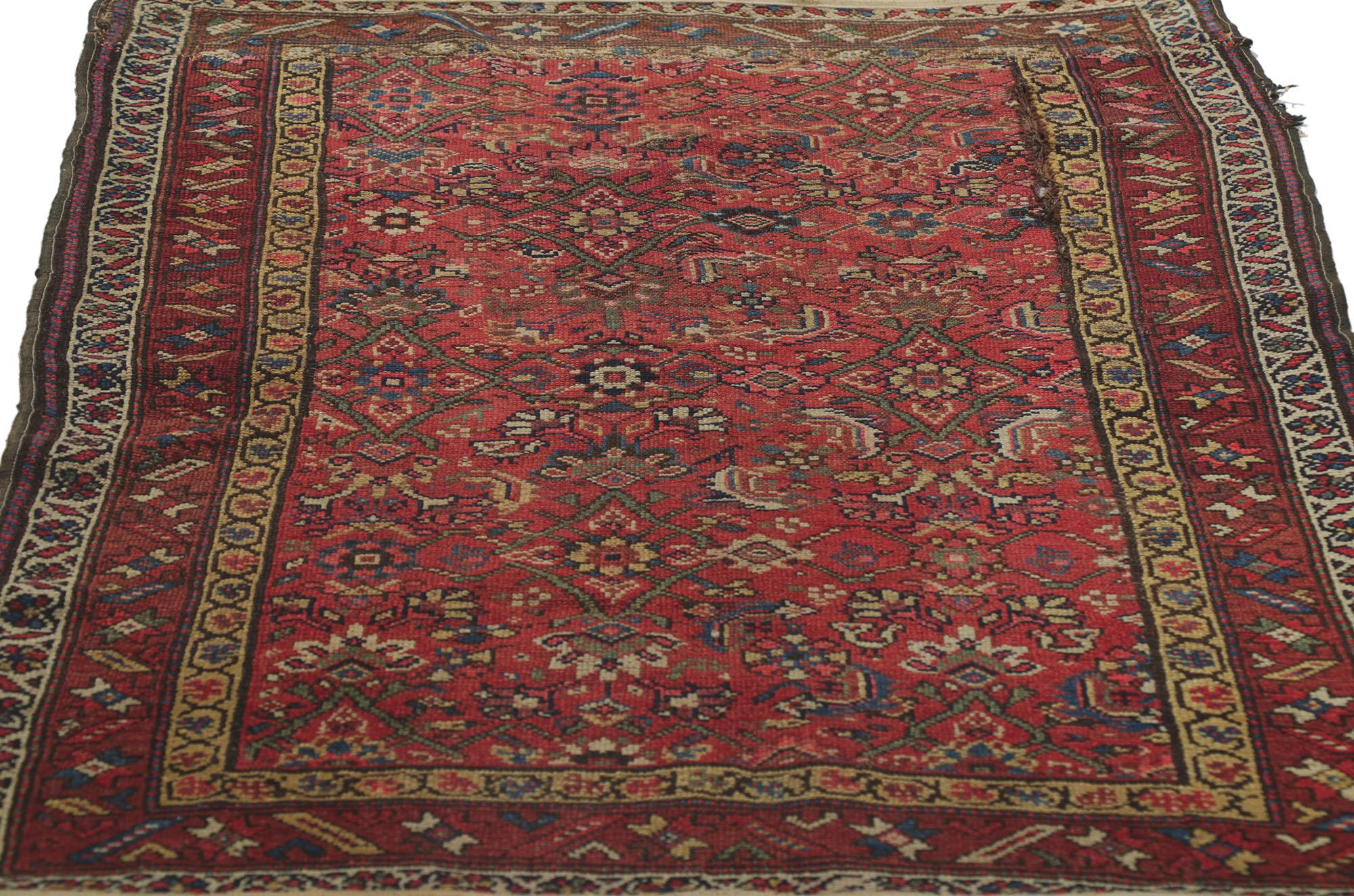 20th Century Antique Persian Hamadan Rug with All-Over Herati Design For Sale