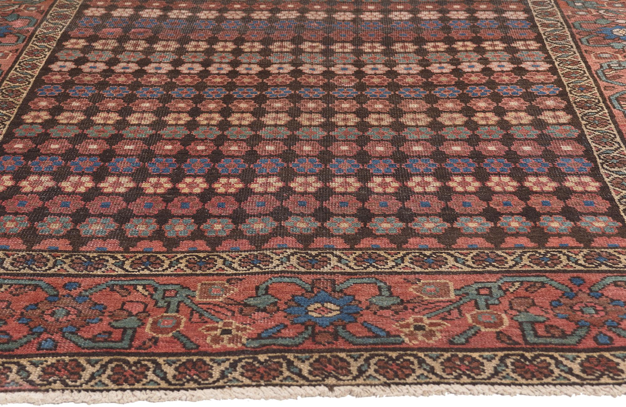 Antiker persischer Hamadan-Teppich im Arts and Crafts-Stil (Handgeknüpft) im Angebot